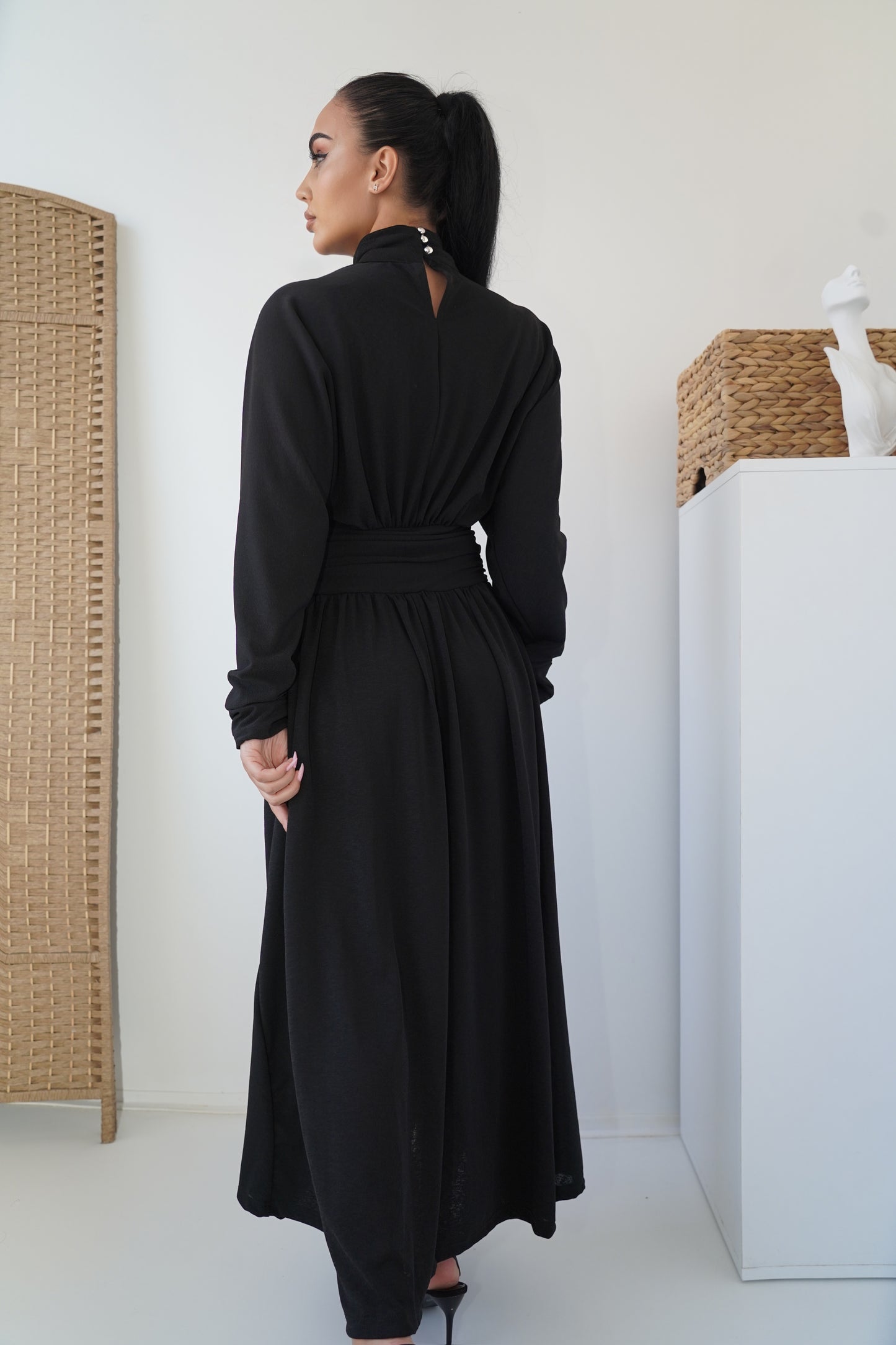 Timeless black maxi dress