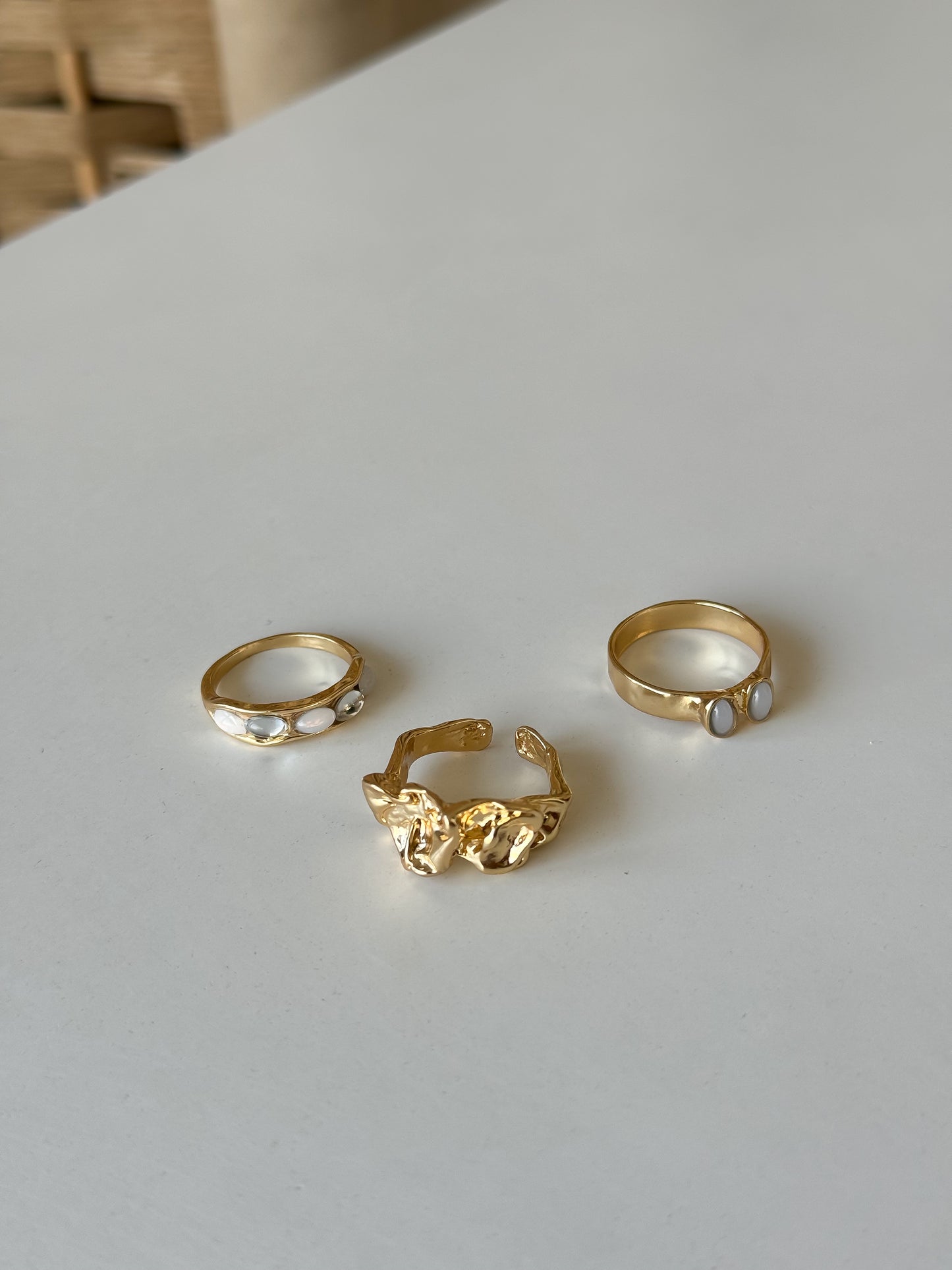 3 - Pcs Set Rings Gold
