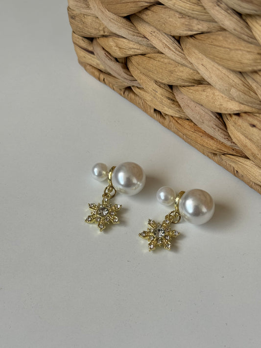 Earrings Gold & Pearl Style 25