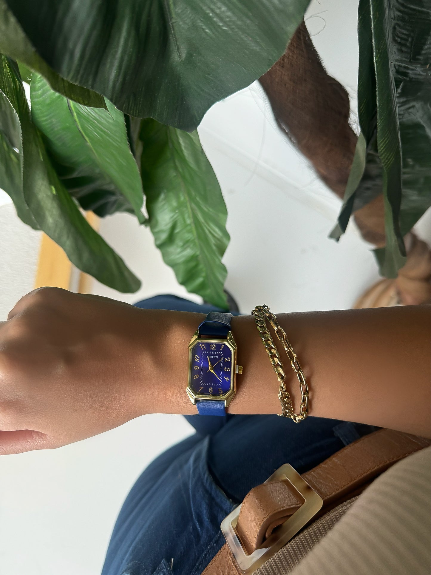 Blue Gold Watch Stylish