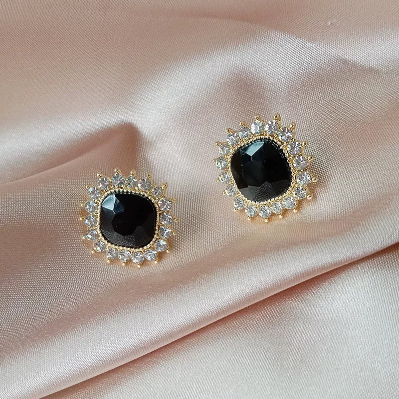 Black Crystal Earrings