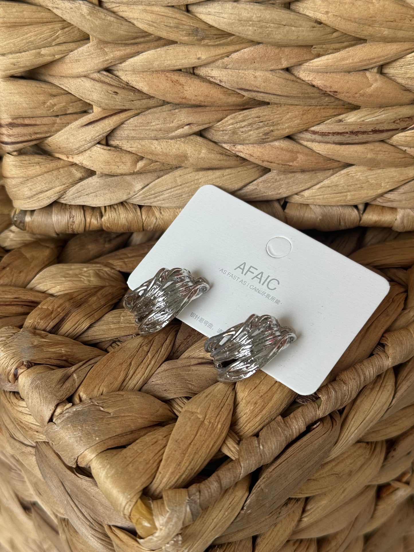 Simple Earrings Silver Design