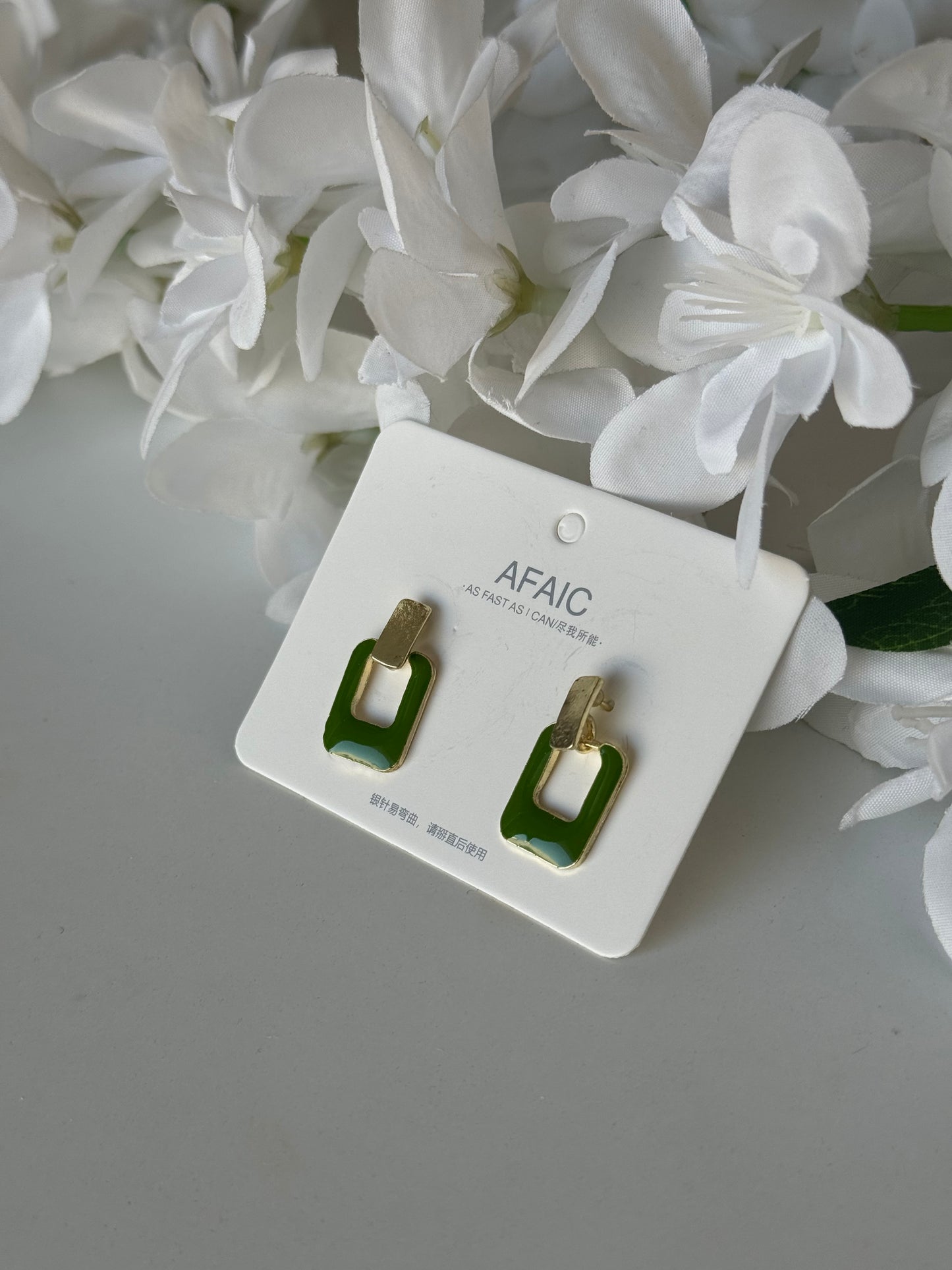 Green Earrings