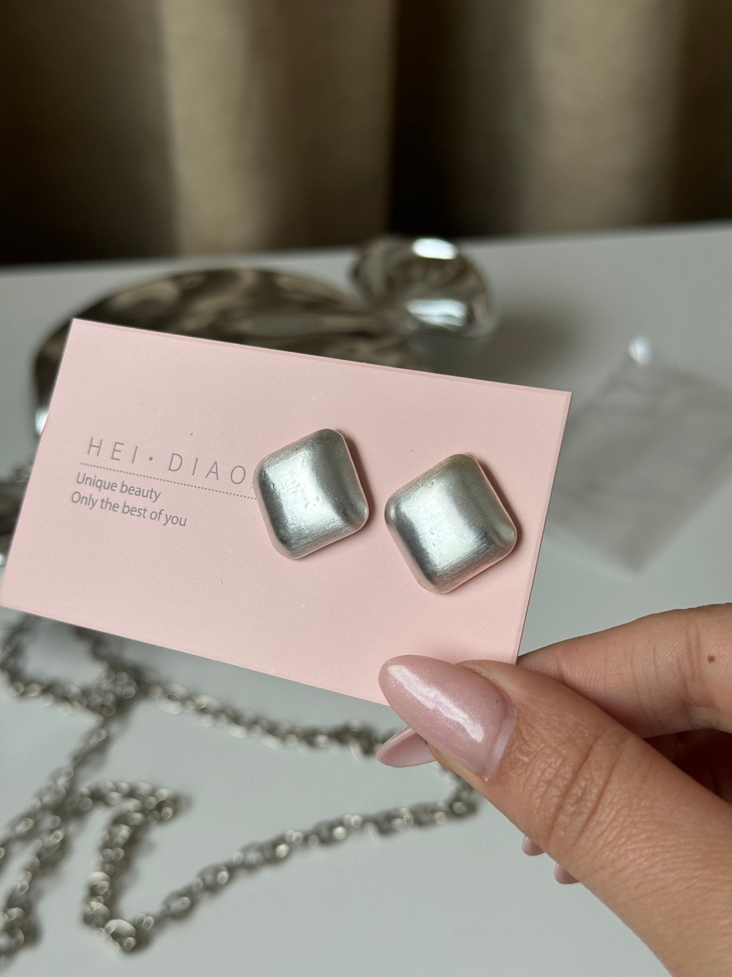 Simple Earrings Pearl Material