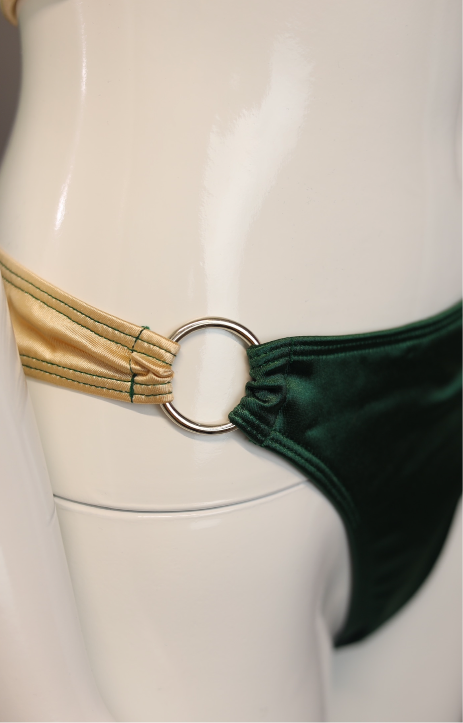 Two-Tone Satin Wrap Bikini