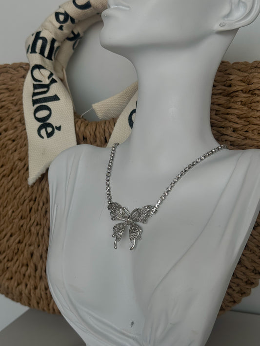 Silver Butterfly Pendant Necklace