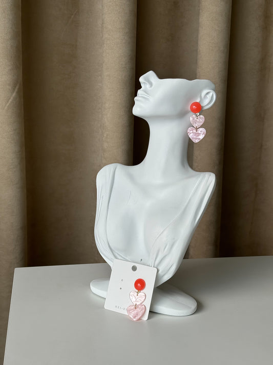 Playful Heart Drop Earrings