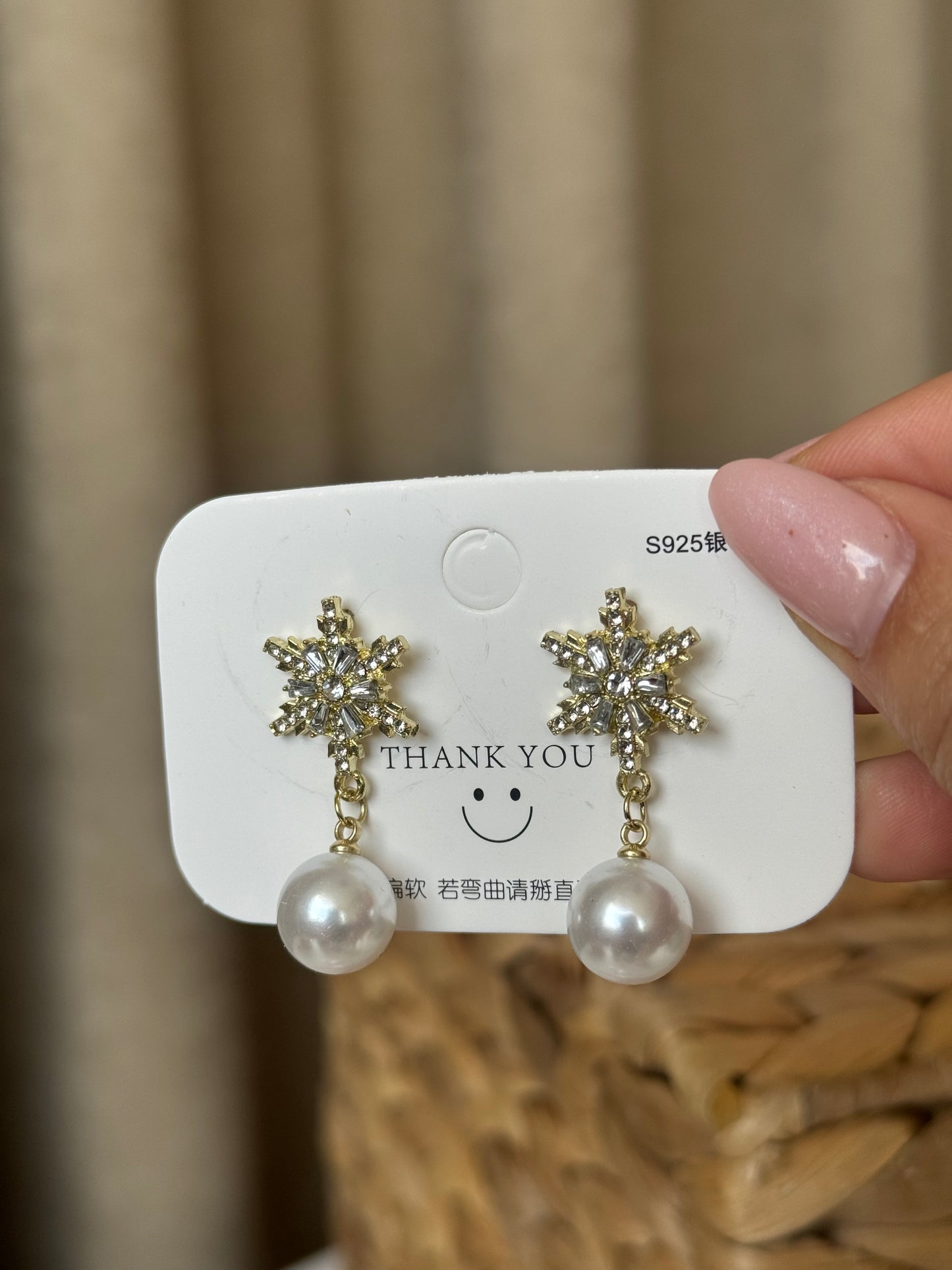 Earrings Gold & Pearl Style 25