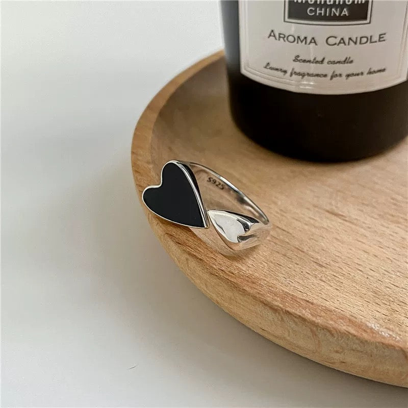 Heart Design Silver Ring