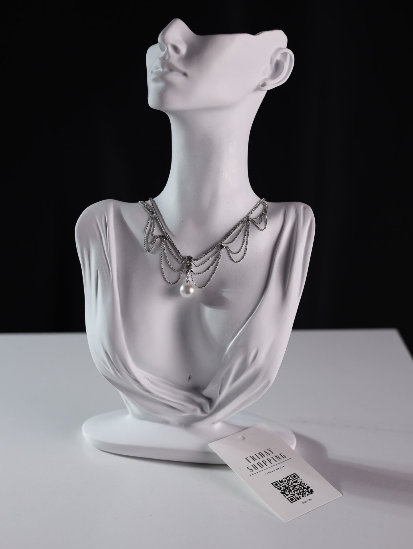 Silver Grace Pearl Necklace