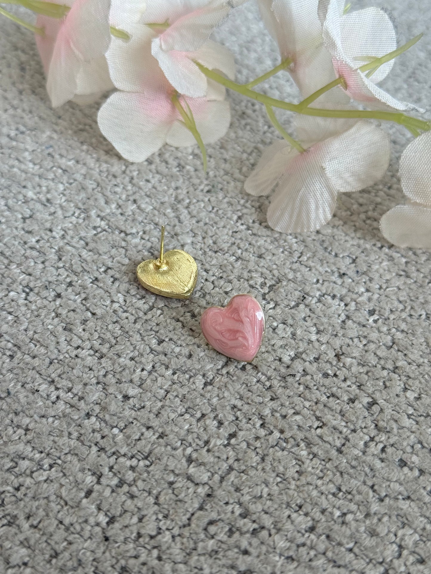 Pink Heart Earrings