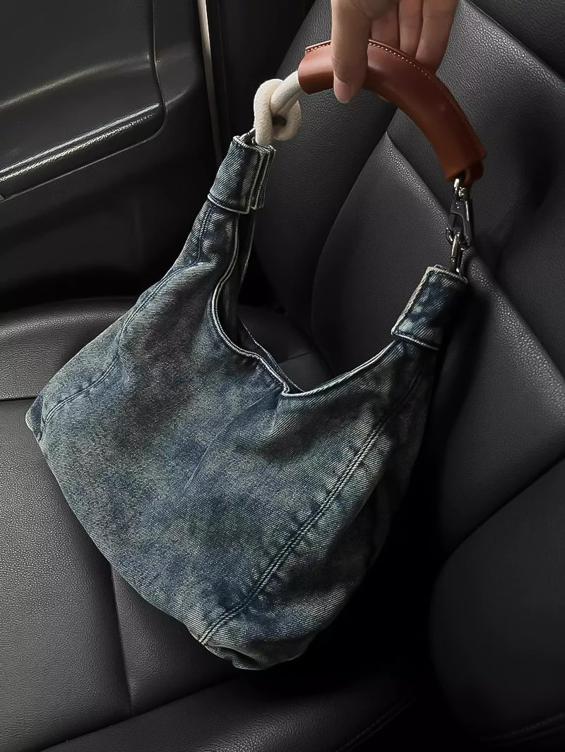 Denim Statement” Bag – Stand Out with Unique Urban Style!