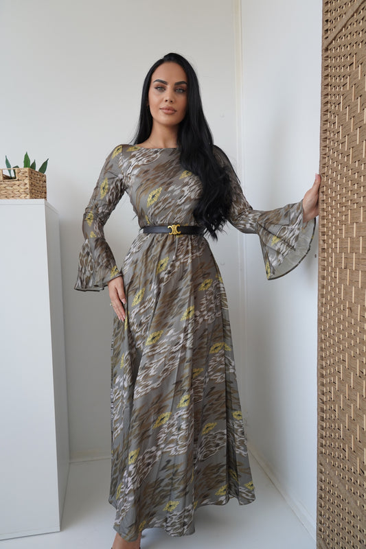 Flowy Printed Maxi Dress