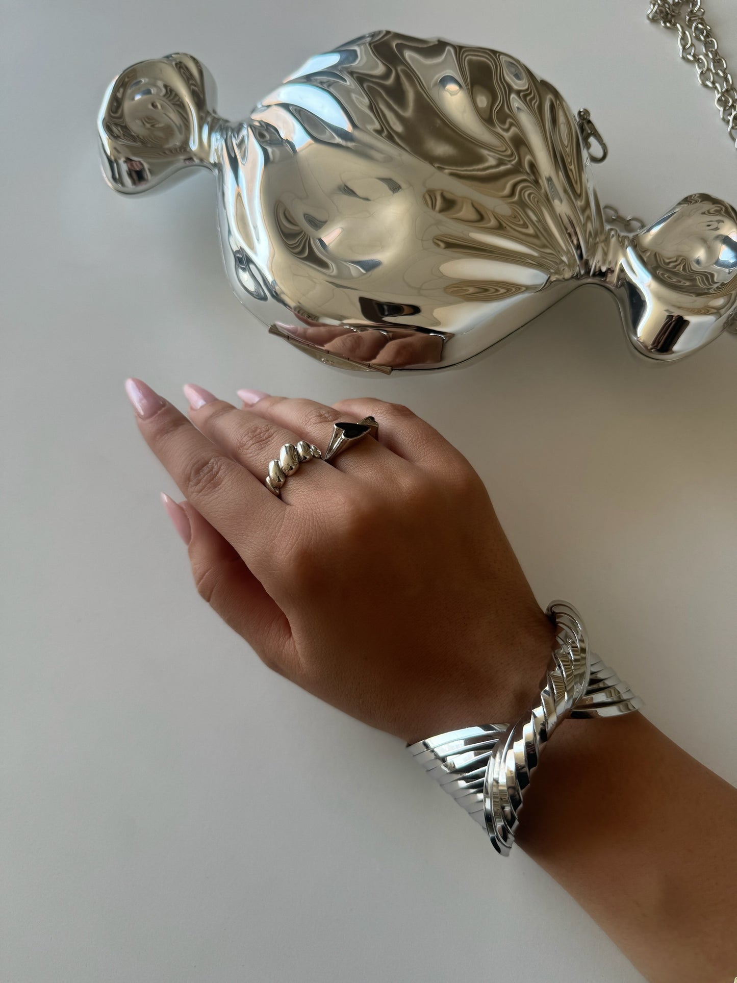 Twisted Silver Cuff Bracelet