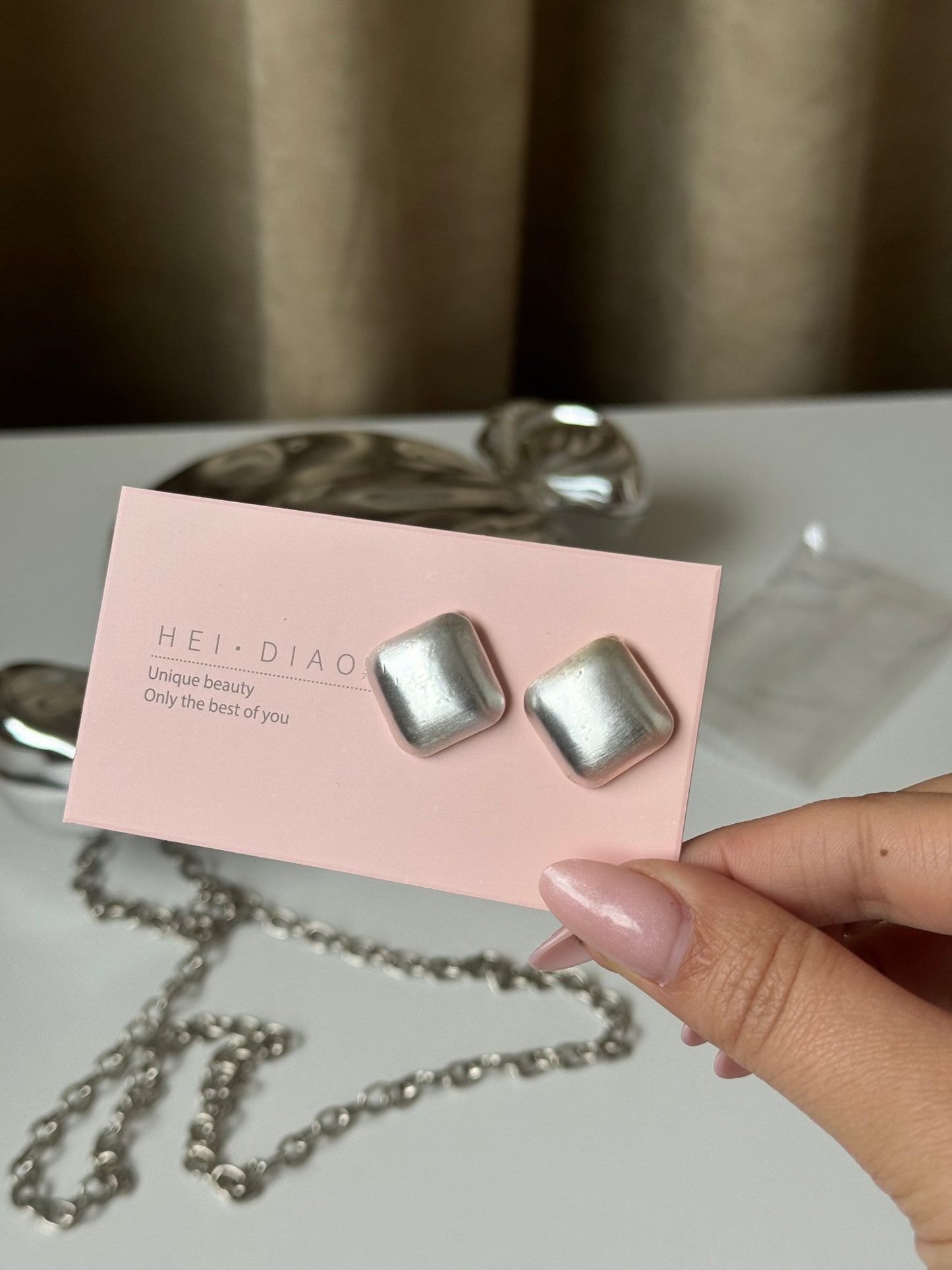 Simple Earrings Pearl Material