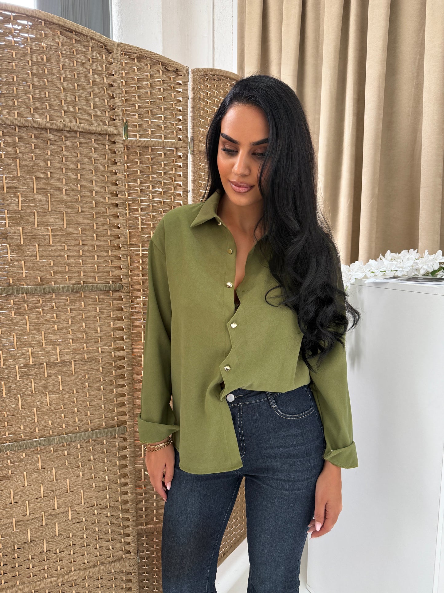 Shirt elegance olive