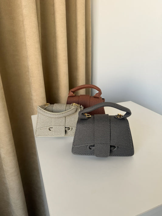 Mini Textured Top-Handle Bags – 3 Elegant Colors