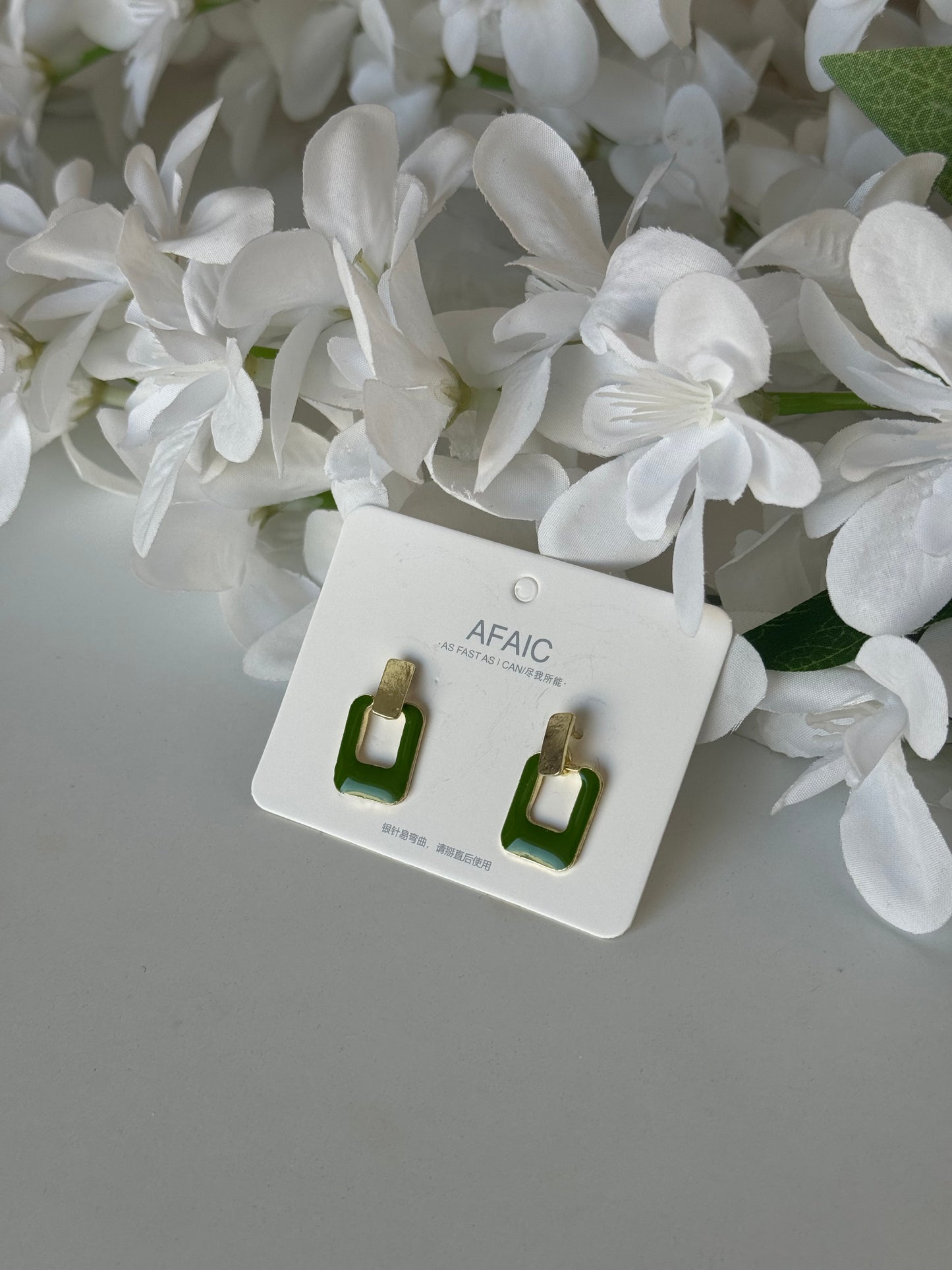 Green Earrings