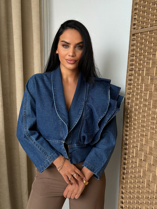 Denim jacket is a striking blend