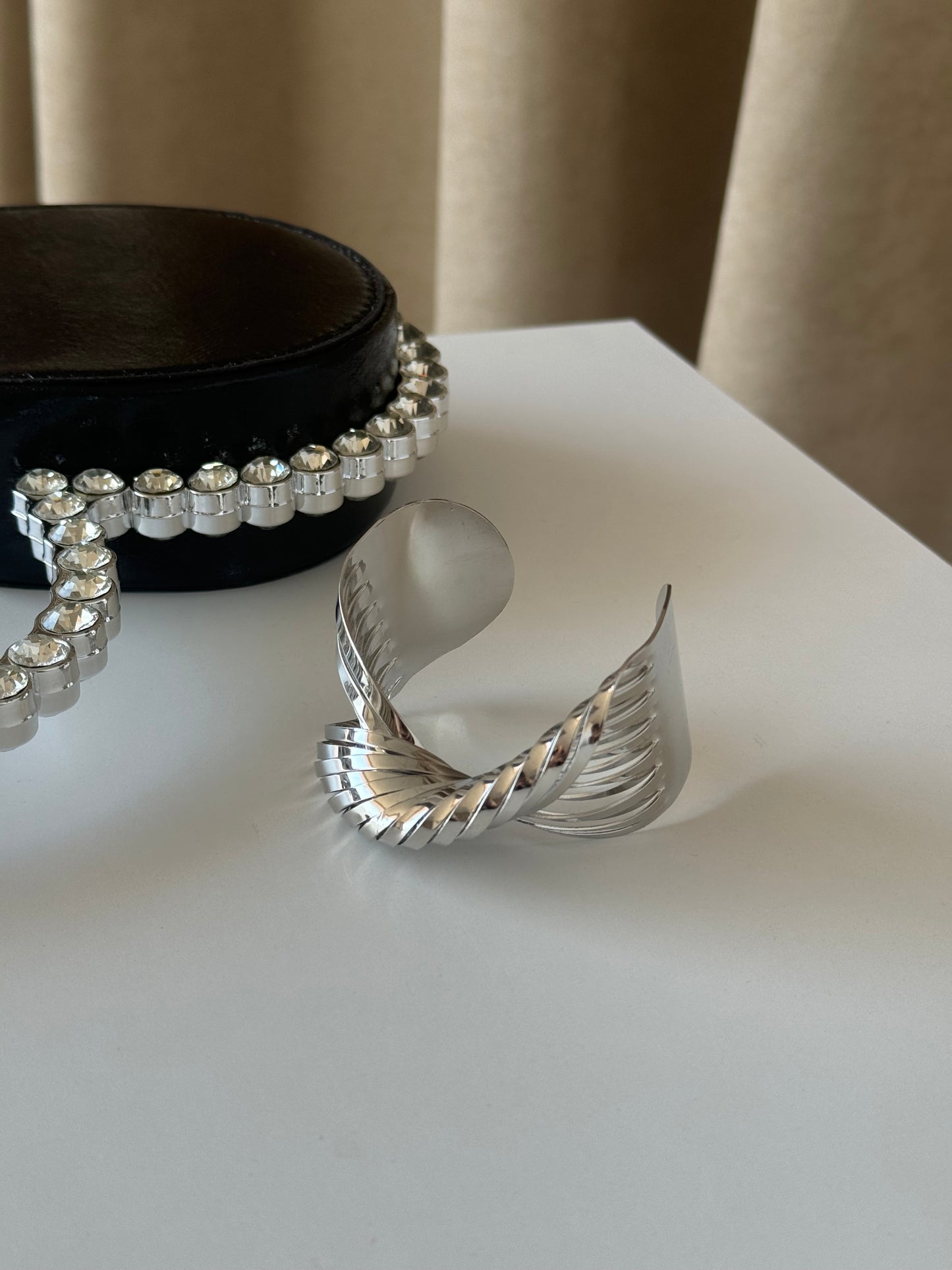 Twisted Silver Cuff Bracelet