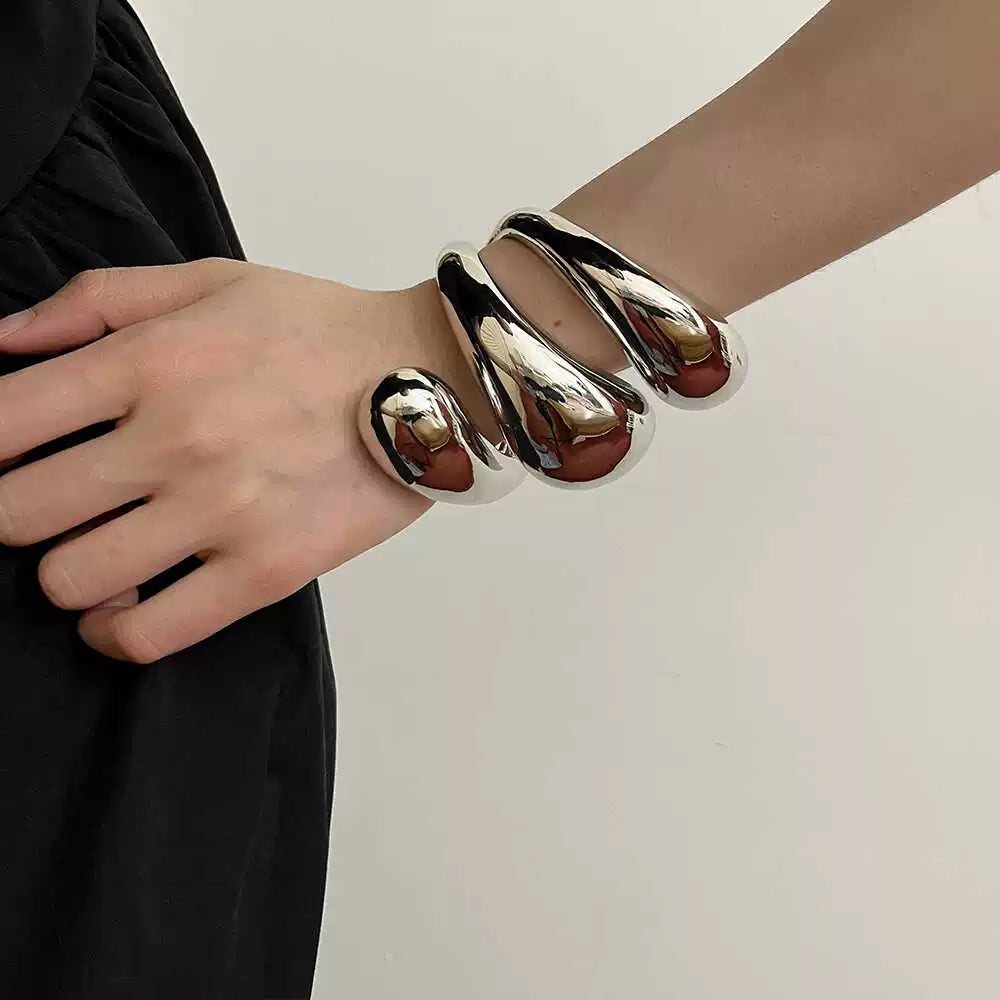 Bold Gold & Silver Statement Cuff