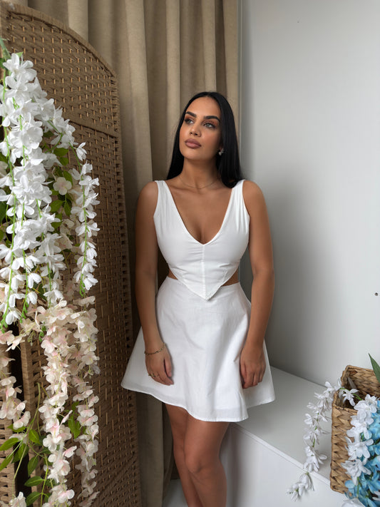 Two Pcs Set Crop-Top&Mini Skirt