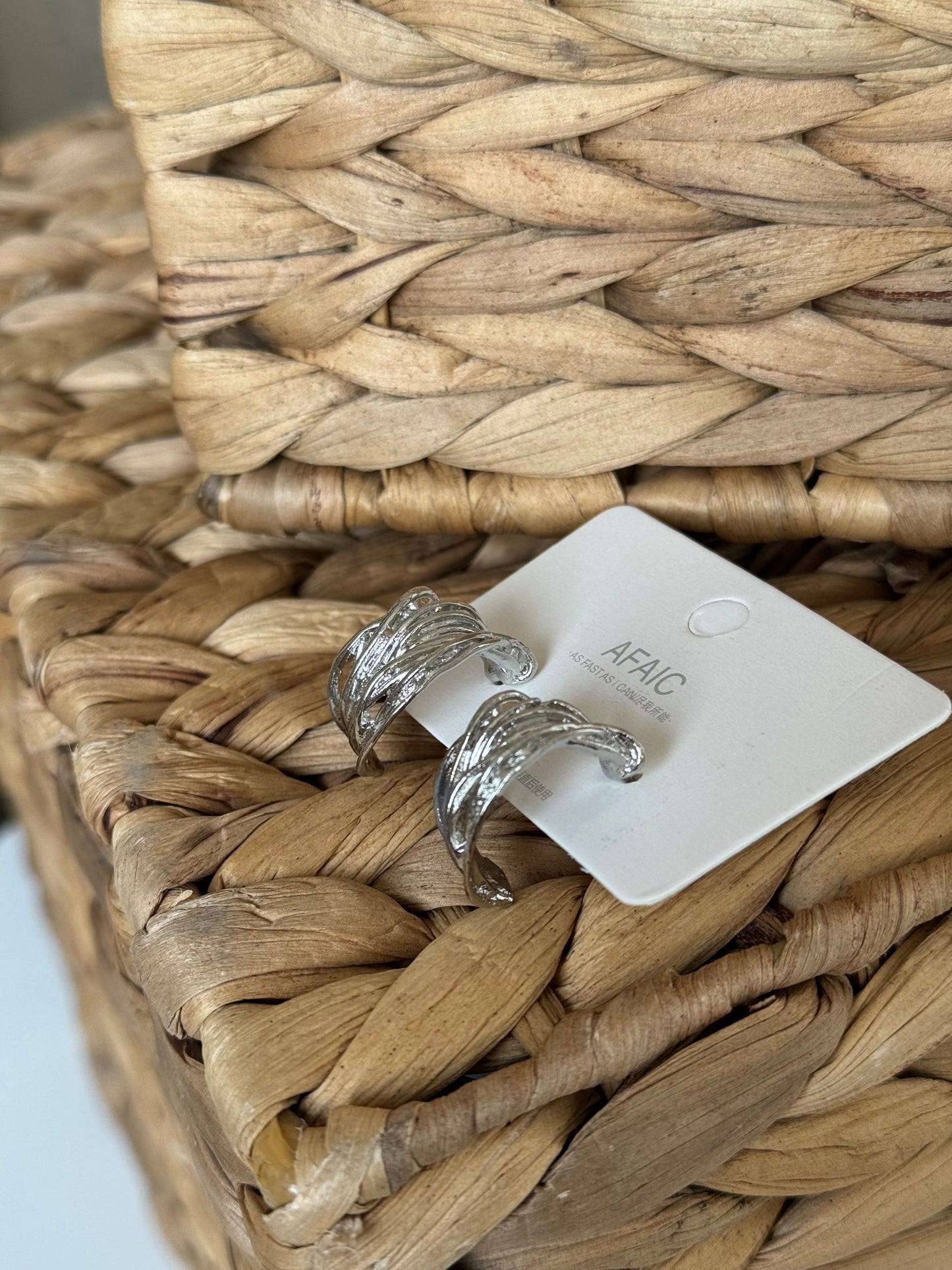 Simple Earrings Silver Design