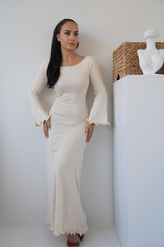 long dress beige