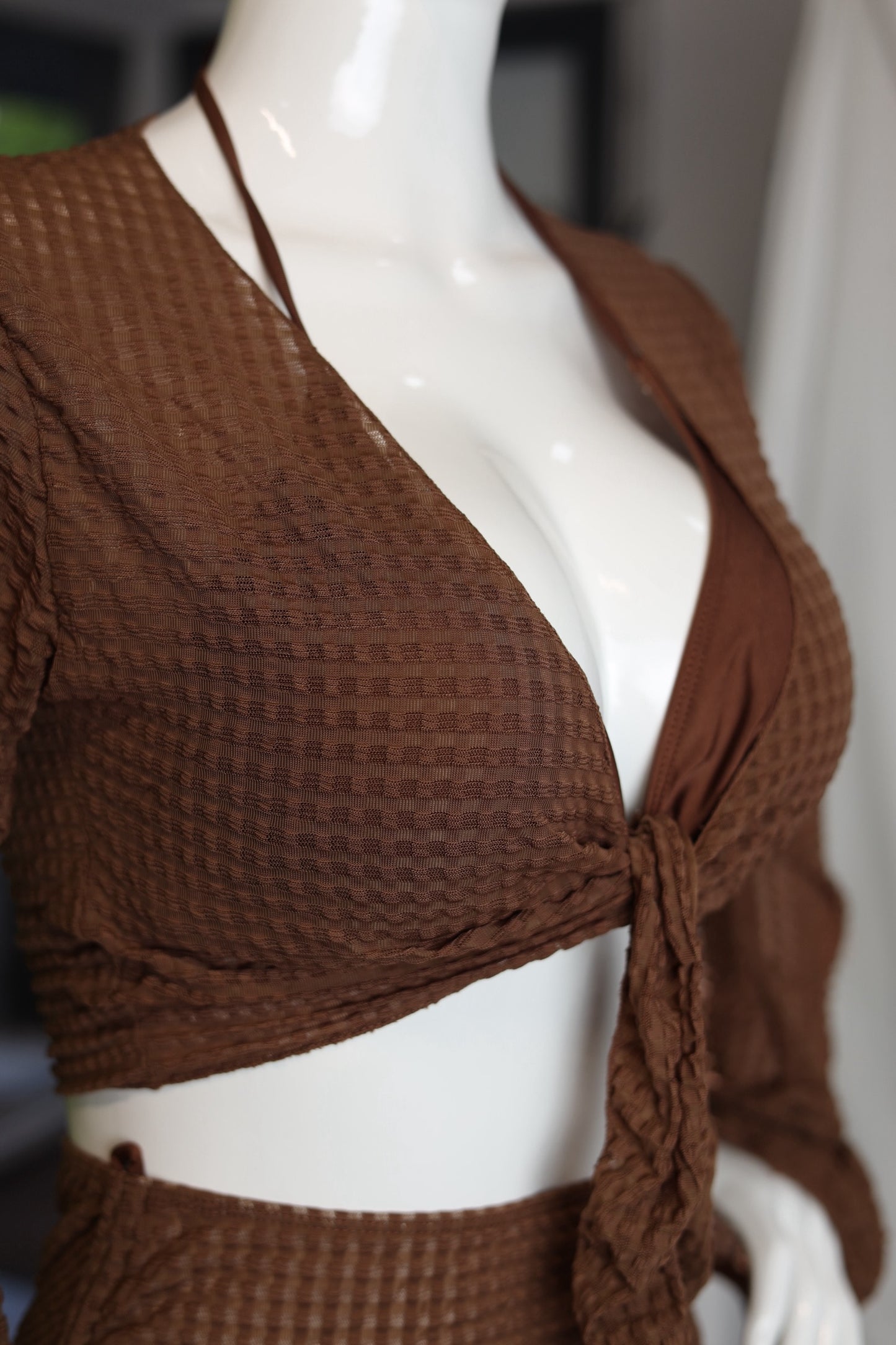 Set 4 Pcs Bikini Brown