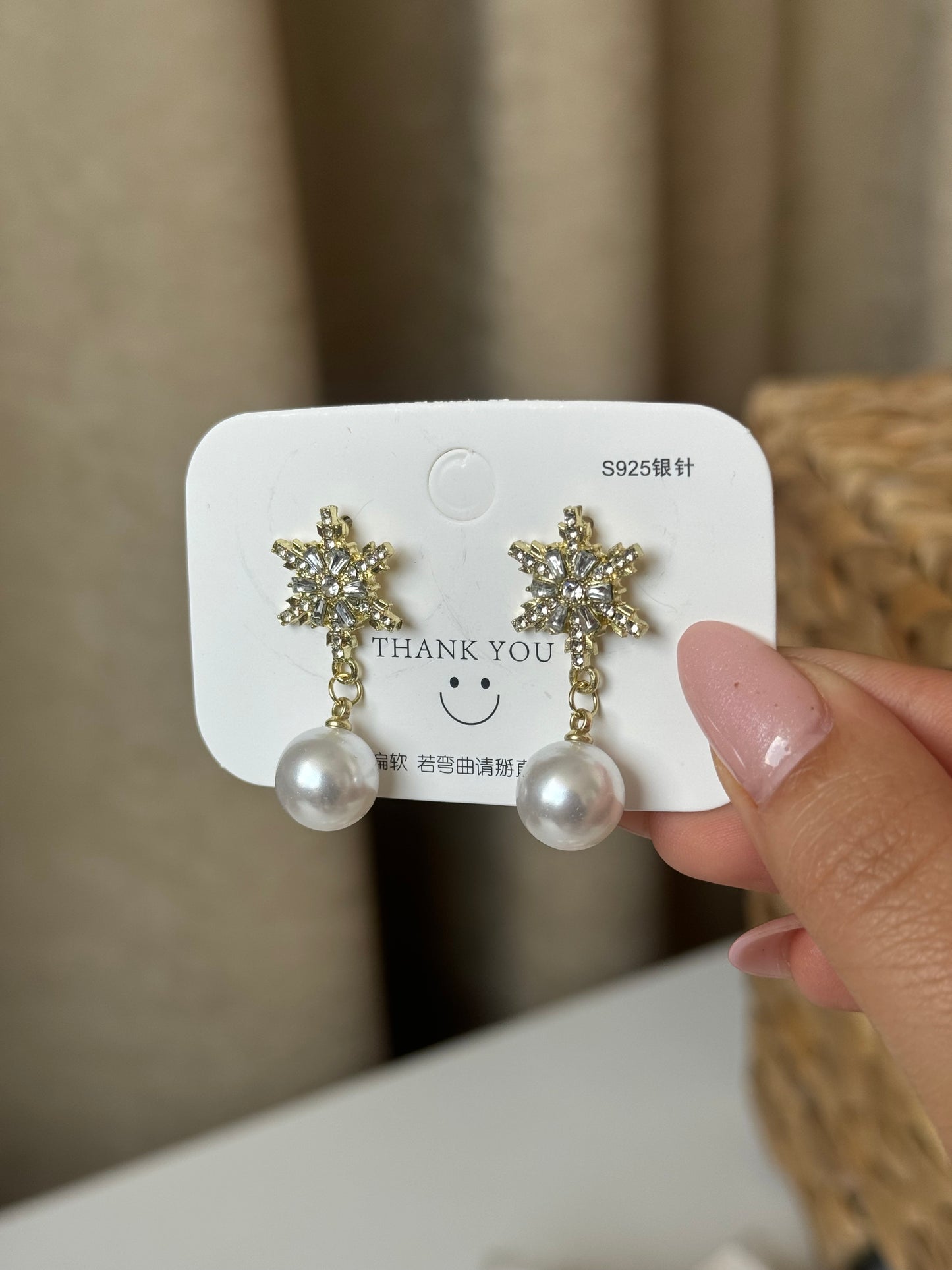 Earrings Gold & Pearl Style 25