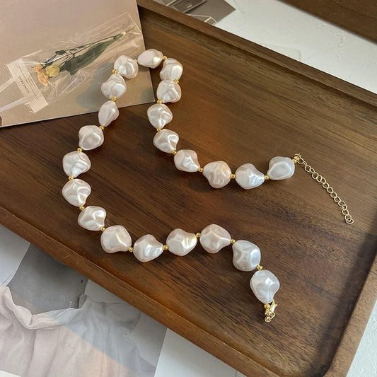 Chunky Irregular Pearl Choker