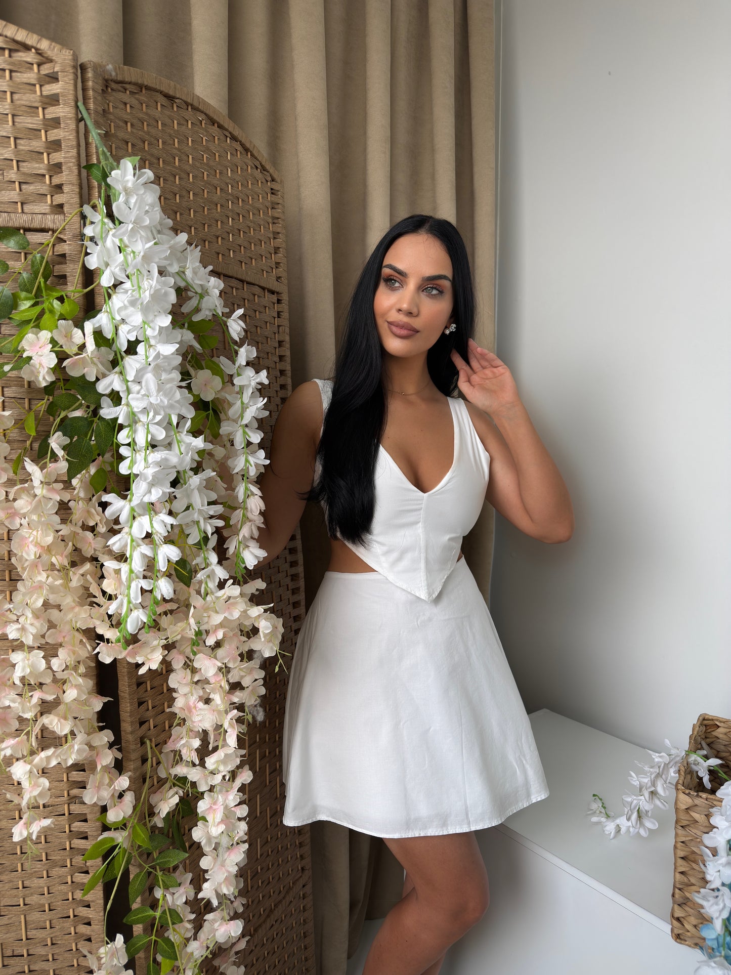 Two Pcs Set Crop-Top&Mini Skirt