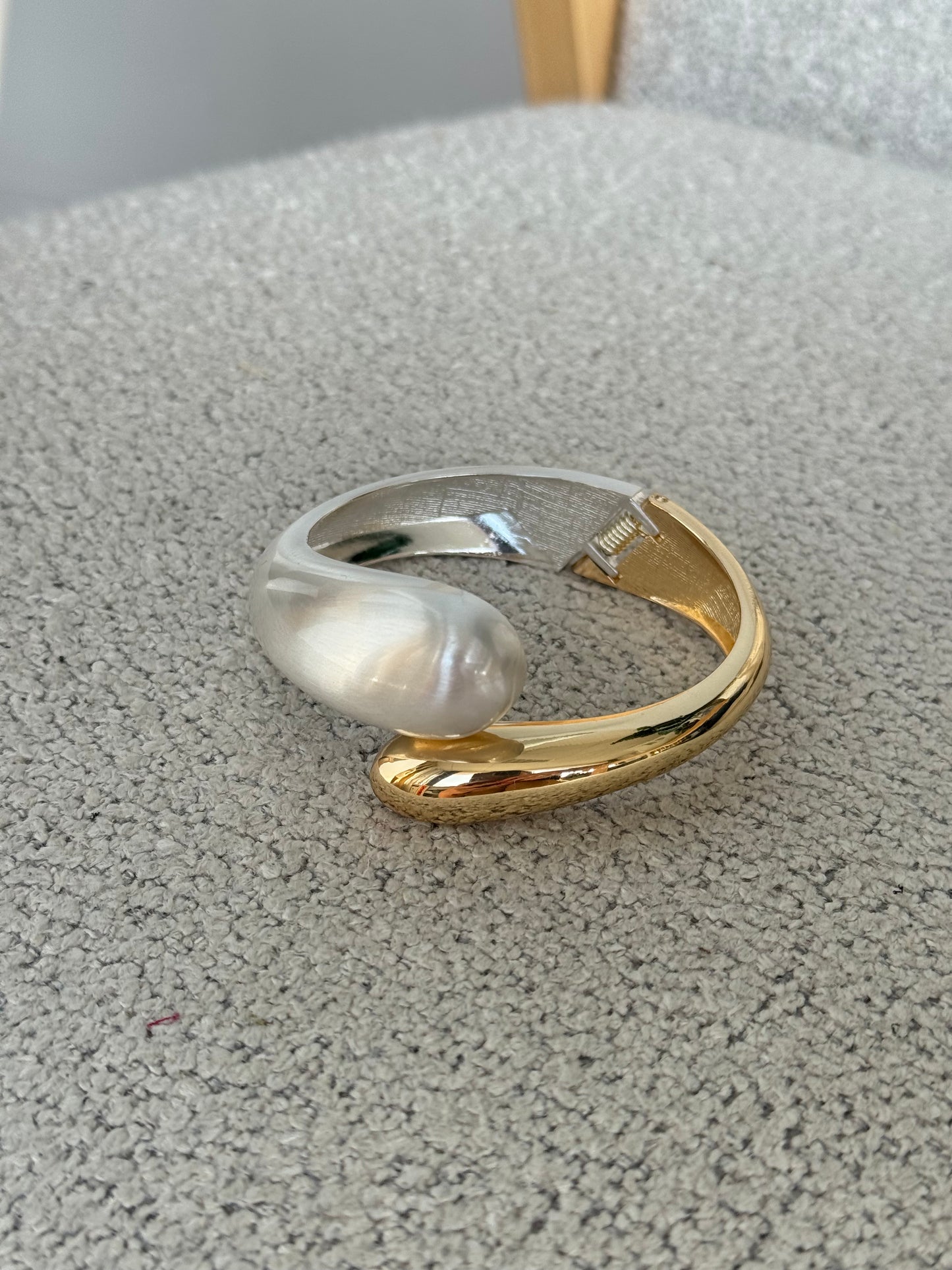 Bold Gold & Silver Cuff Bracelet