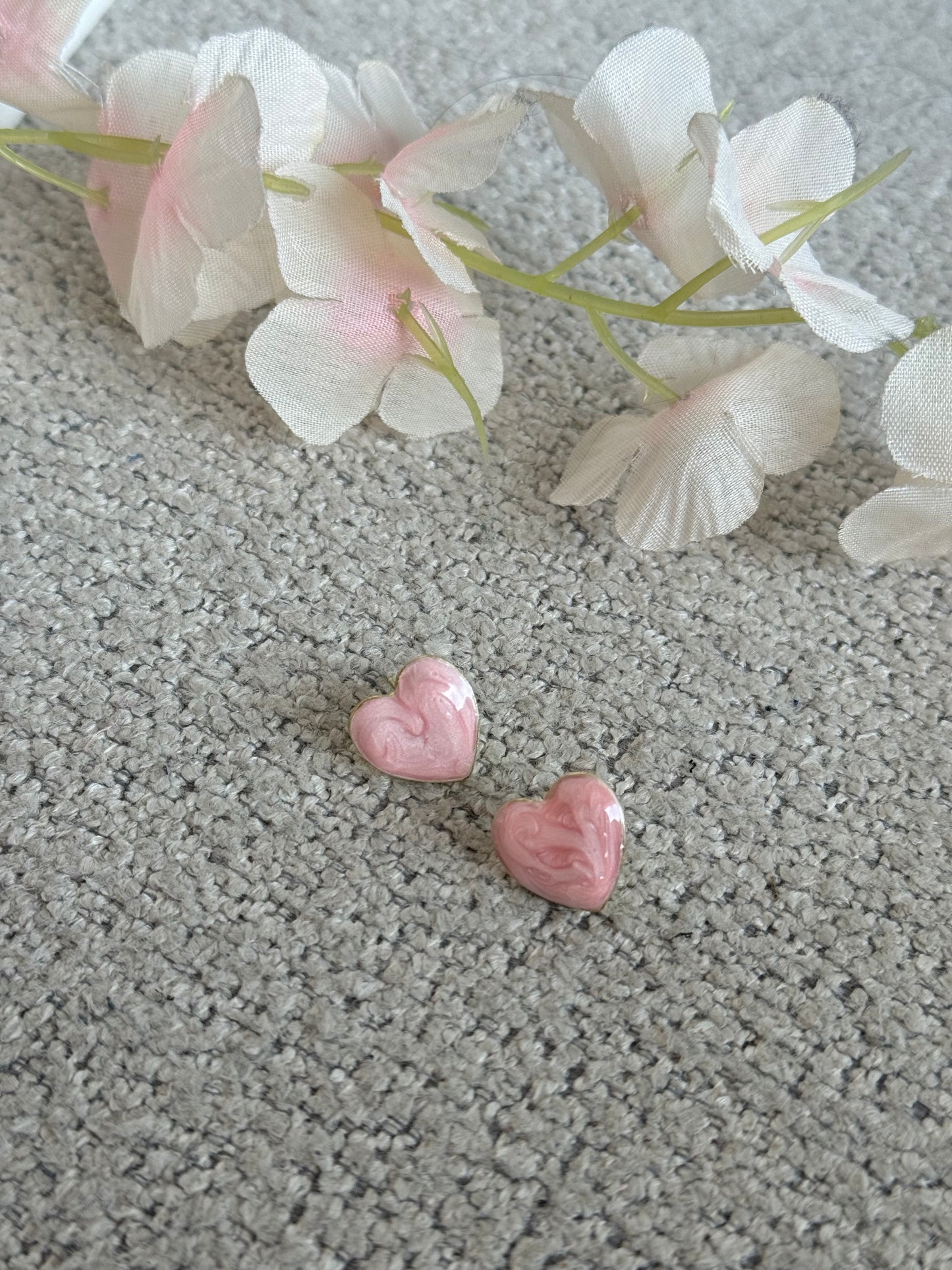 Pink Heart Earrings