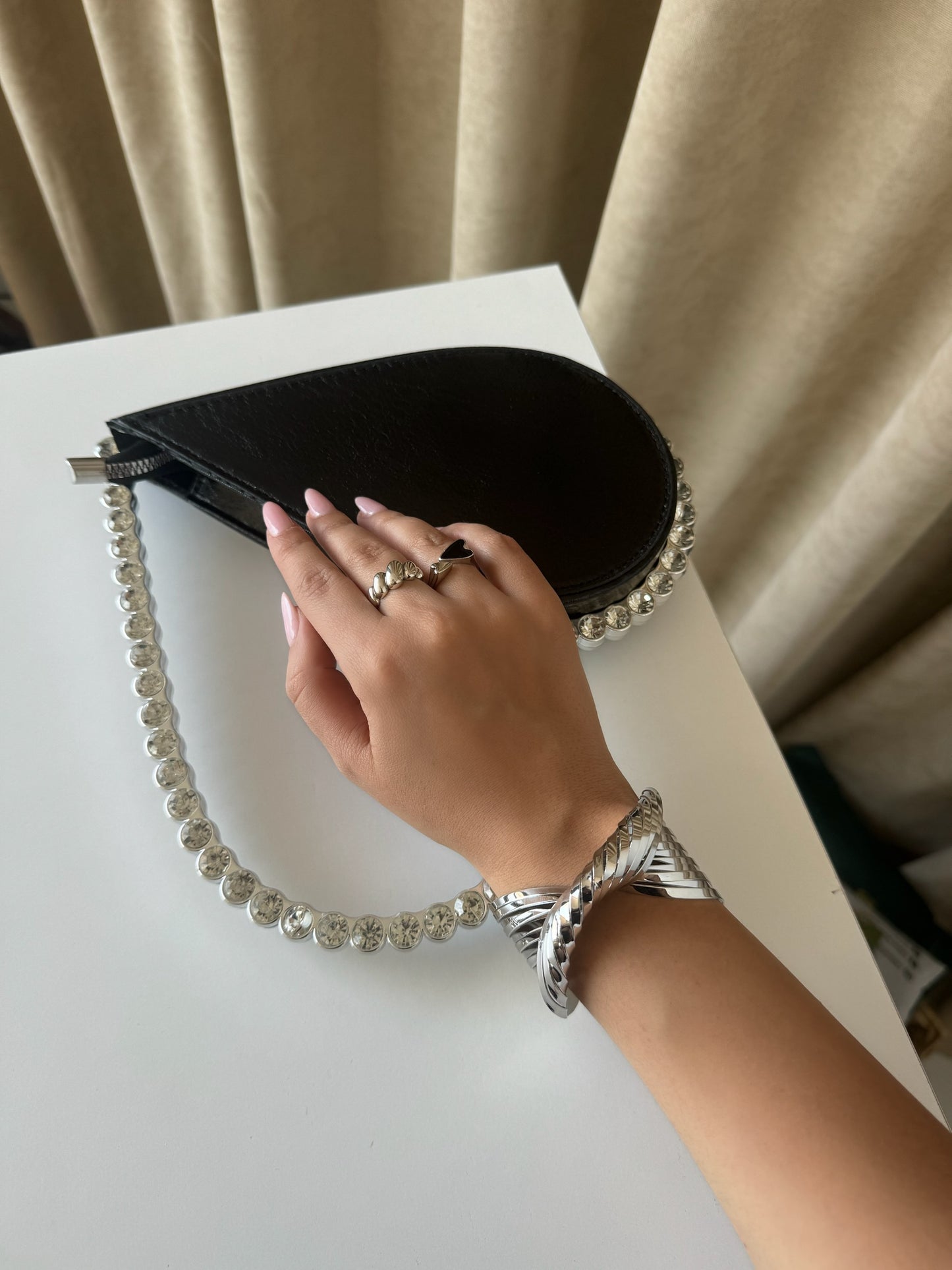 Twisted Silver Cuff Bracelet