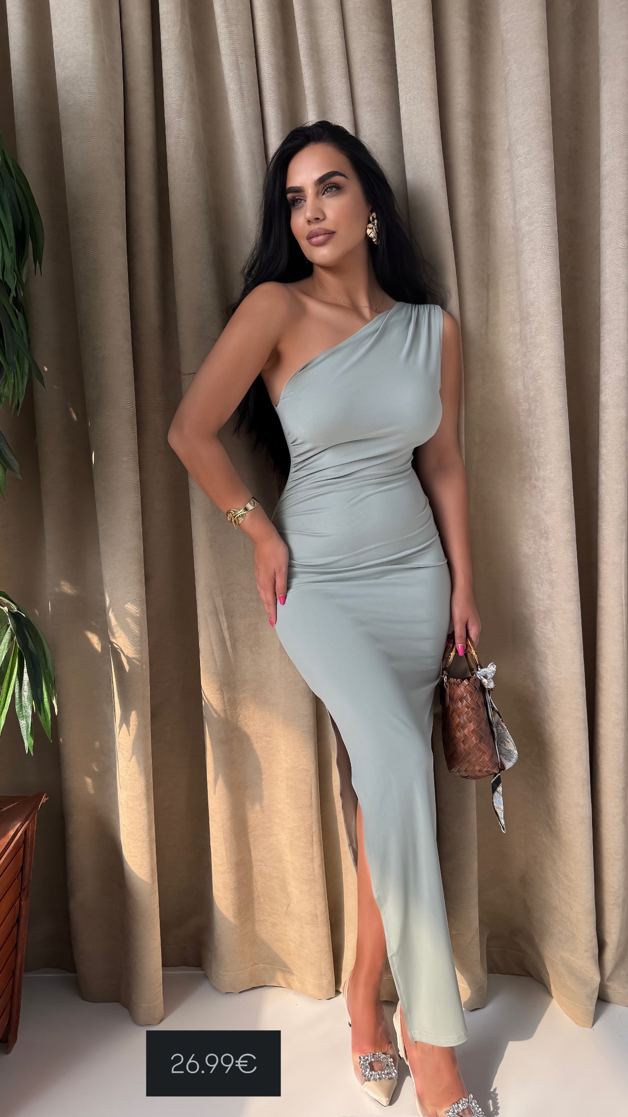 Elegant One-Shoulder Dress – the perfect choice for events, parties, or special evenings.