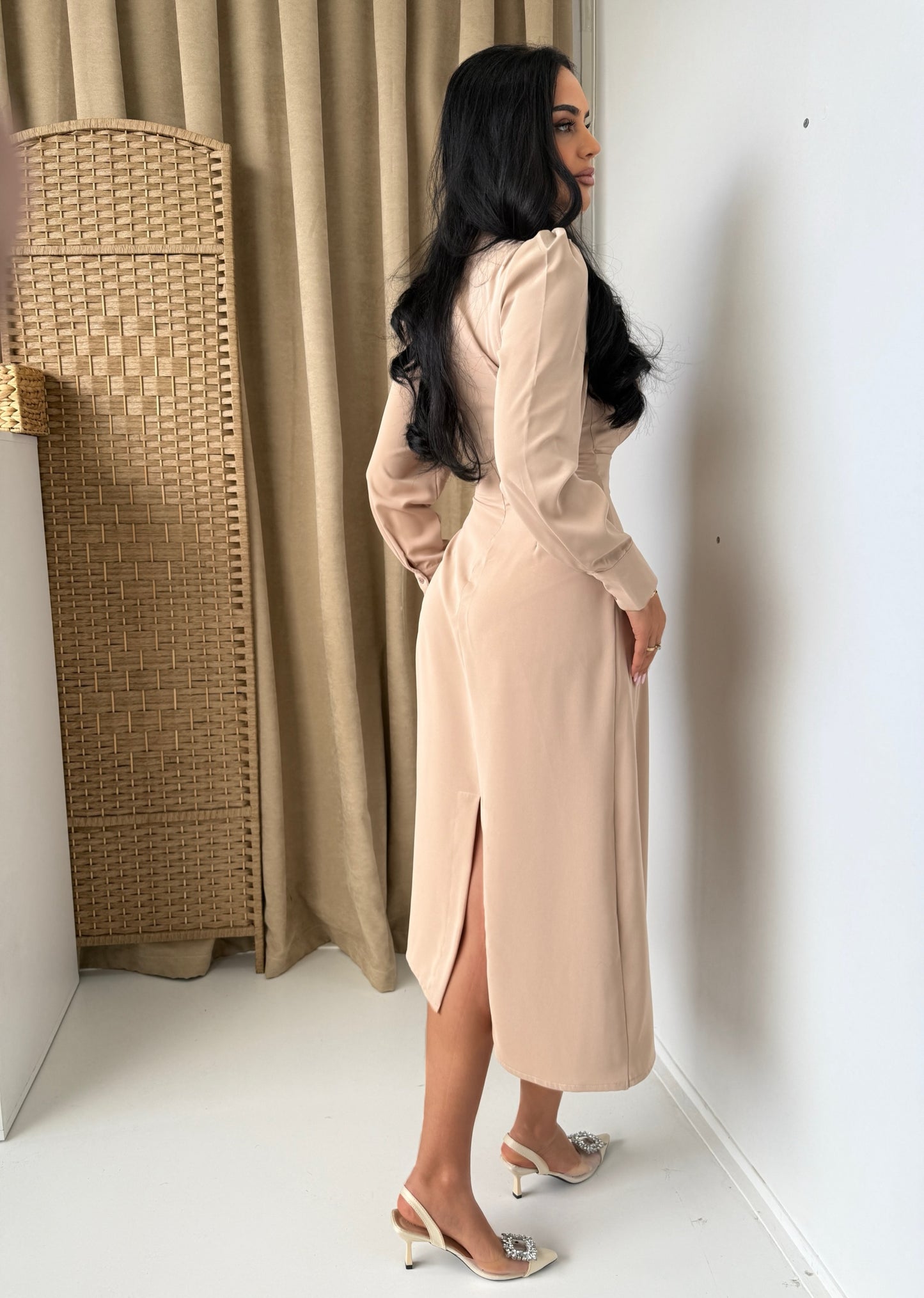 Elegant Pleated Wrap Dress