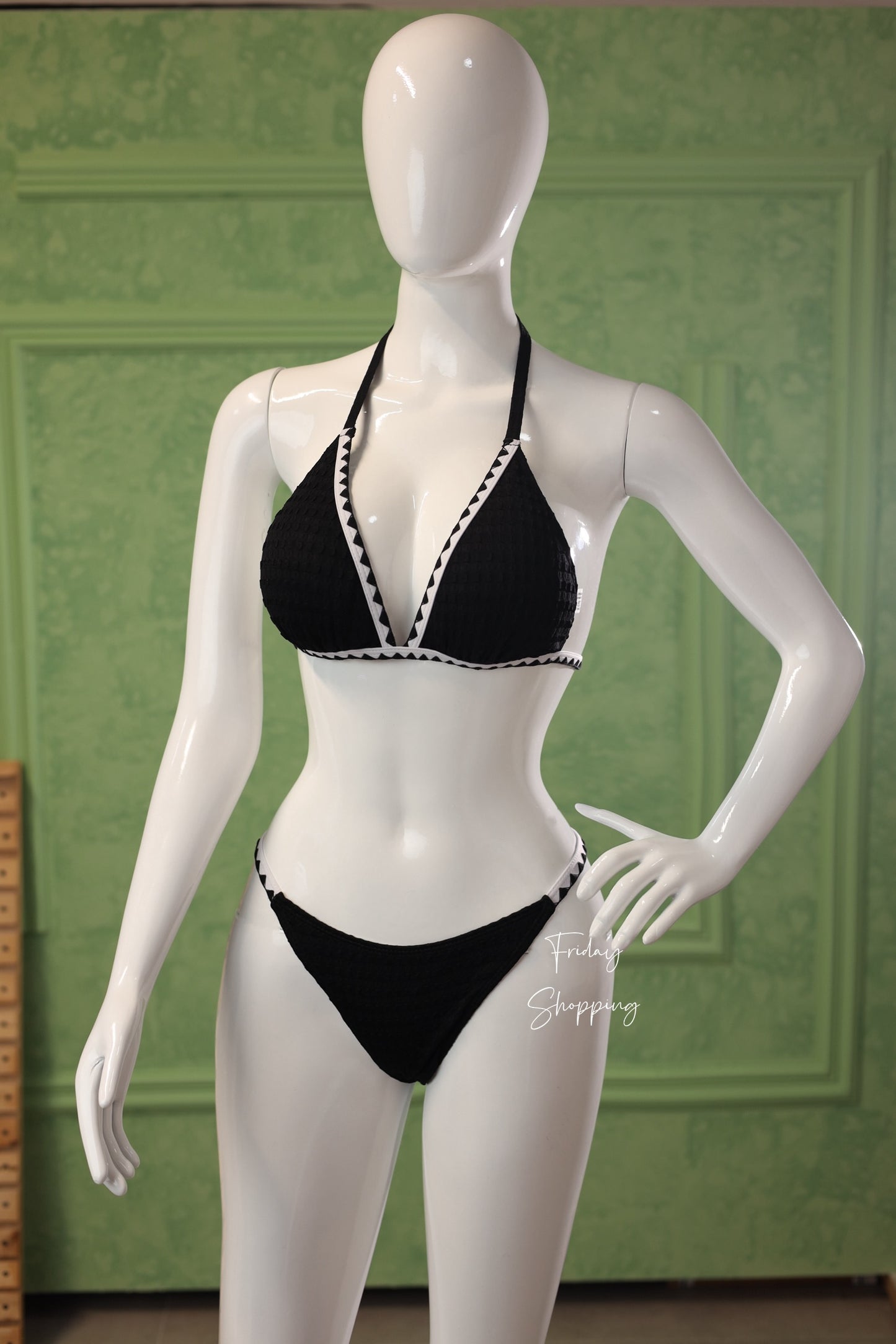 Black & White Triangle Bikini