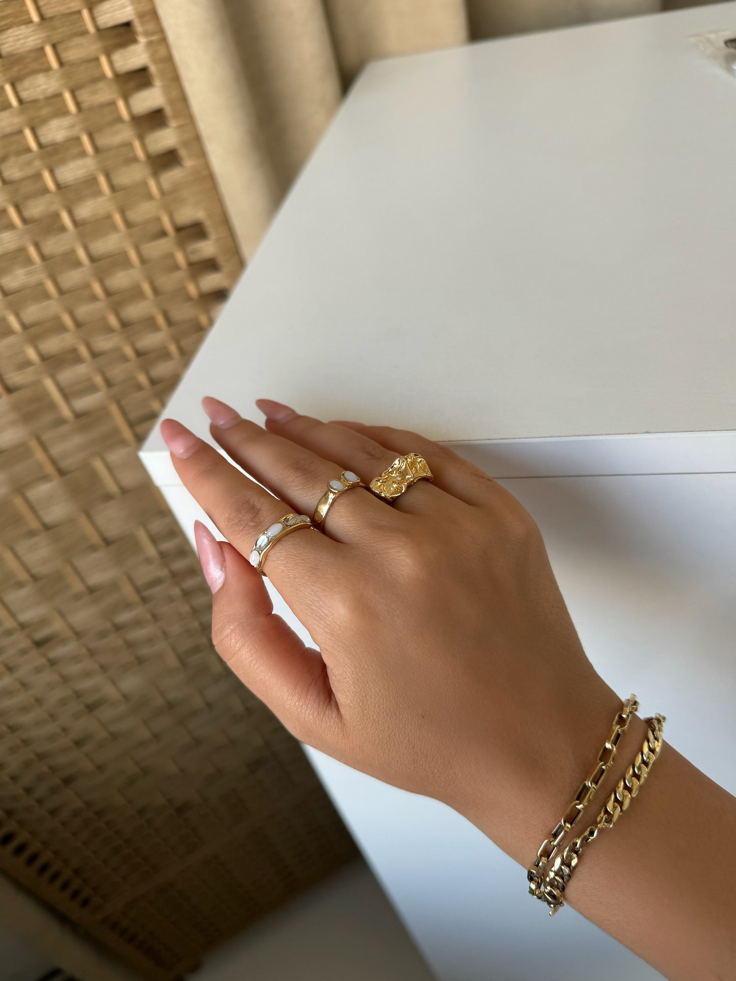 3 - Pcs Set Rings Gold