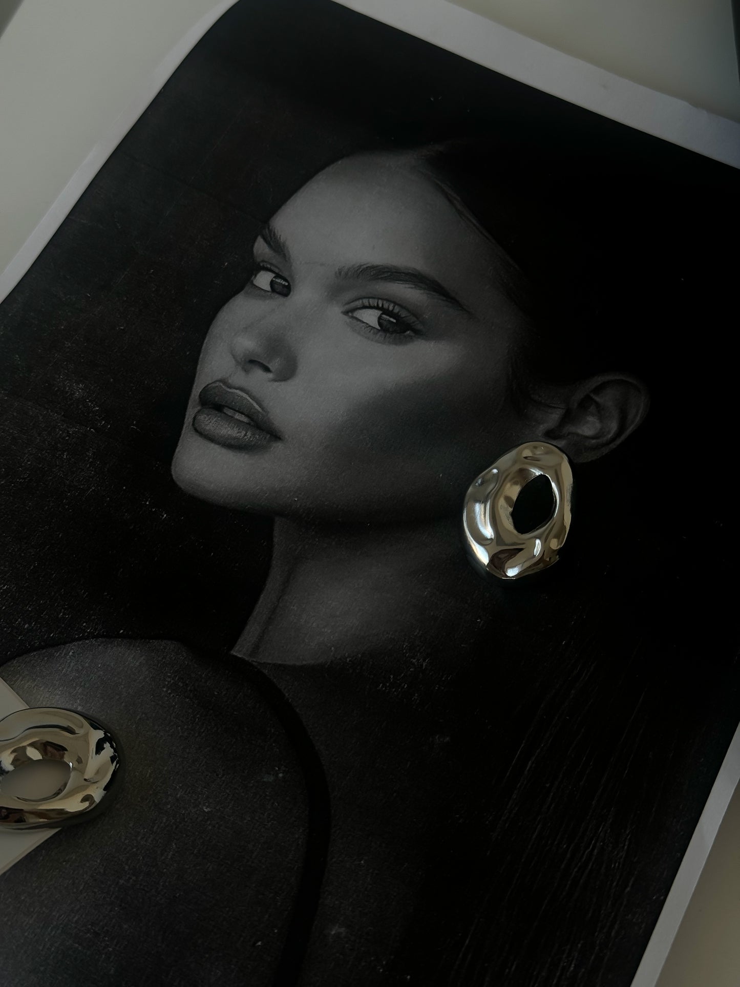 Modern Abstract Silver Earrings