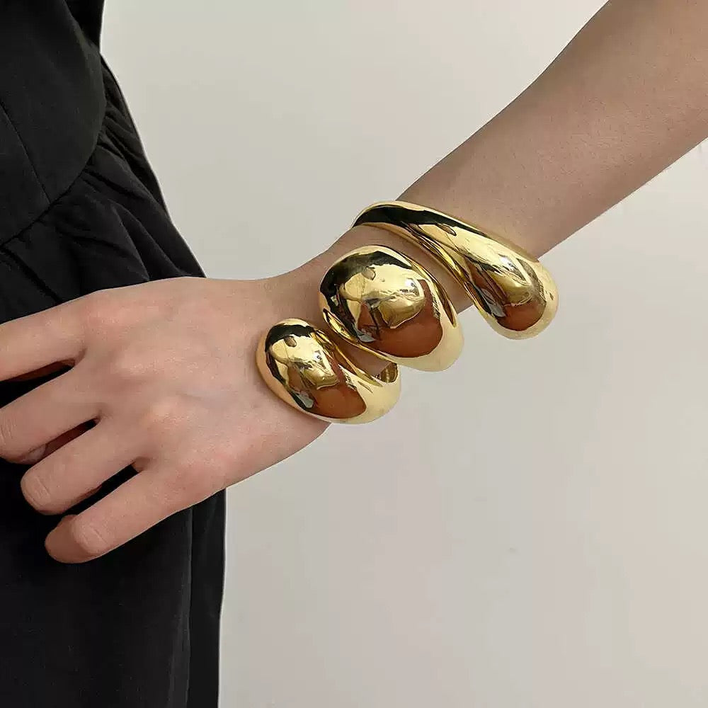 Bold Gold & Silver Statement Cuff