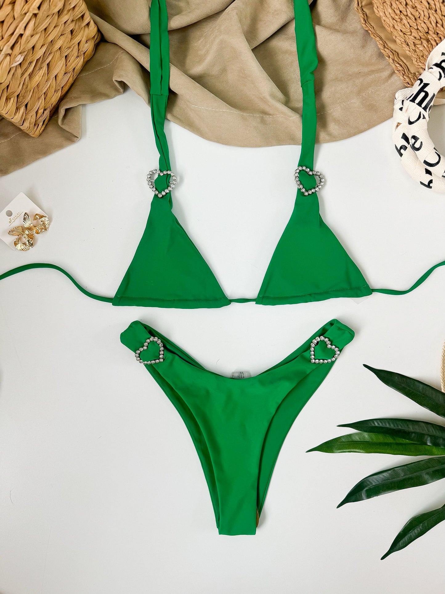 Green Bikini Set Two Pcs