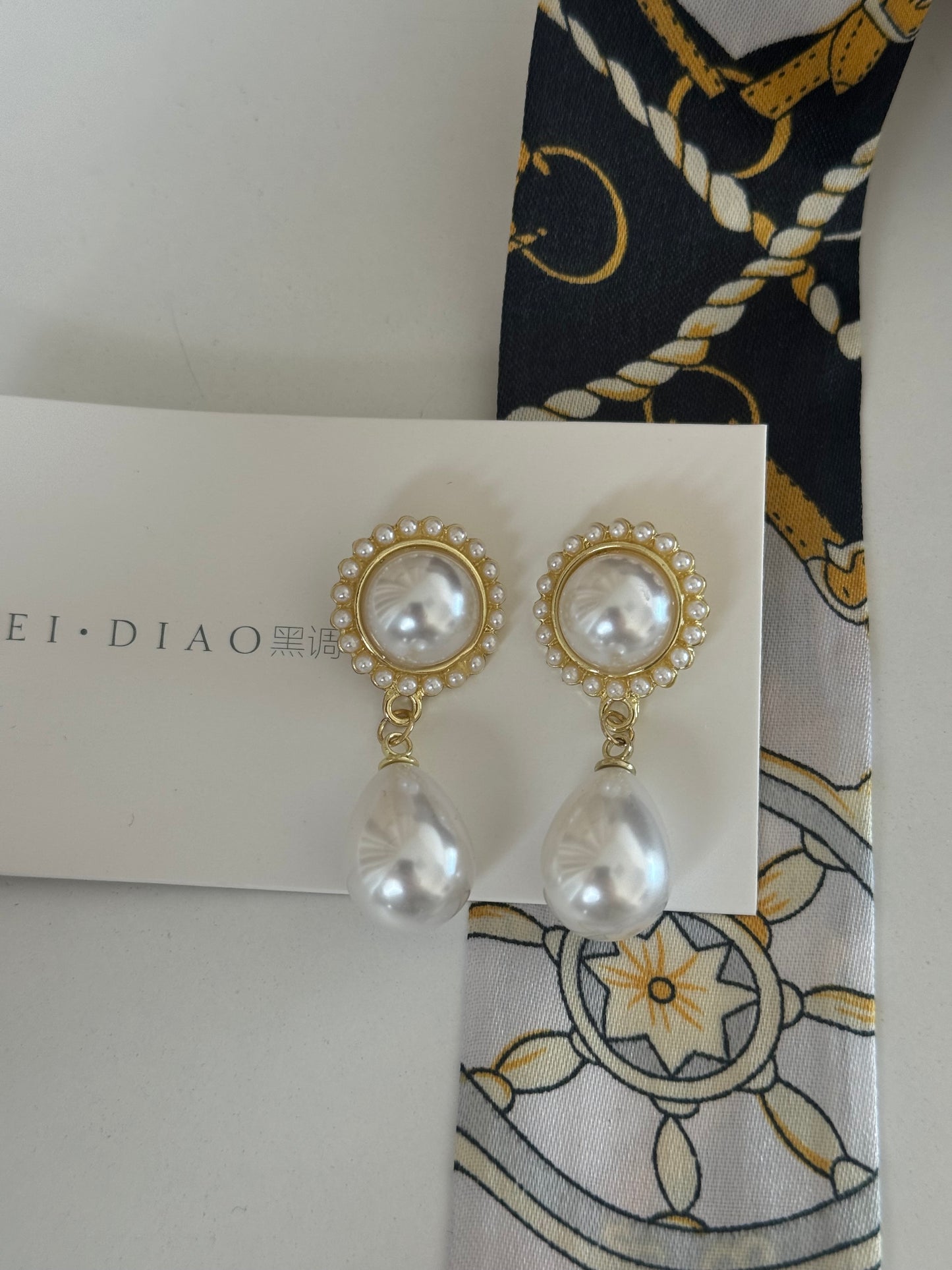 Princess Style Earrings Pearl