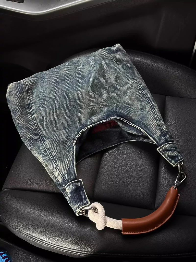 Denim Statement” Bag – Stand Out with Unique Urban Style!