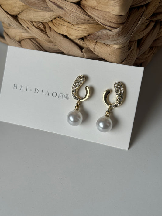 Earrings Gold & Pearl