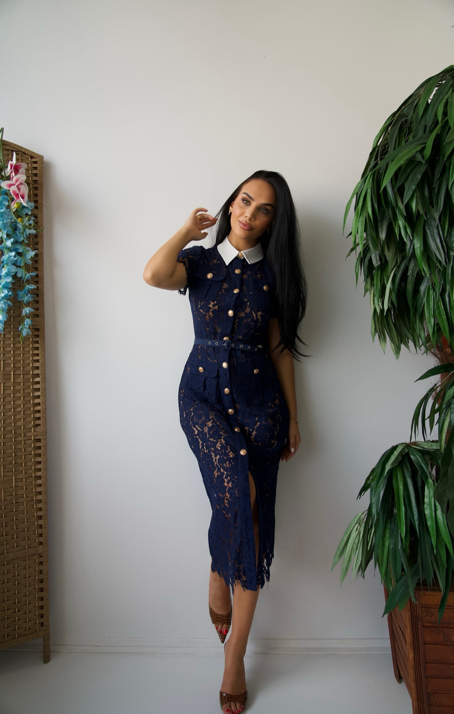 This unique dress combines classic and modern