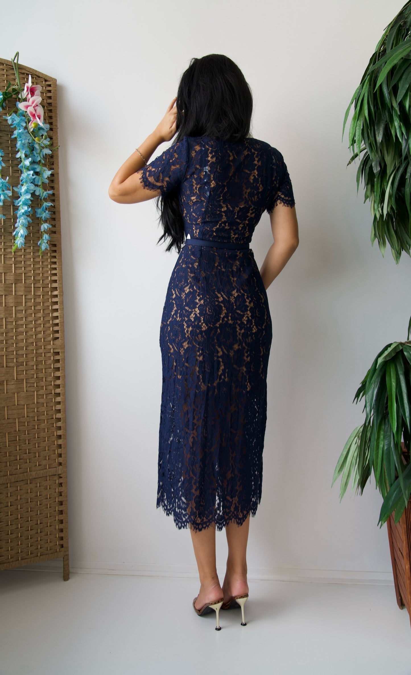 This unique dress combines classic and modern