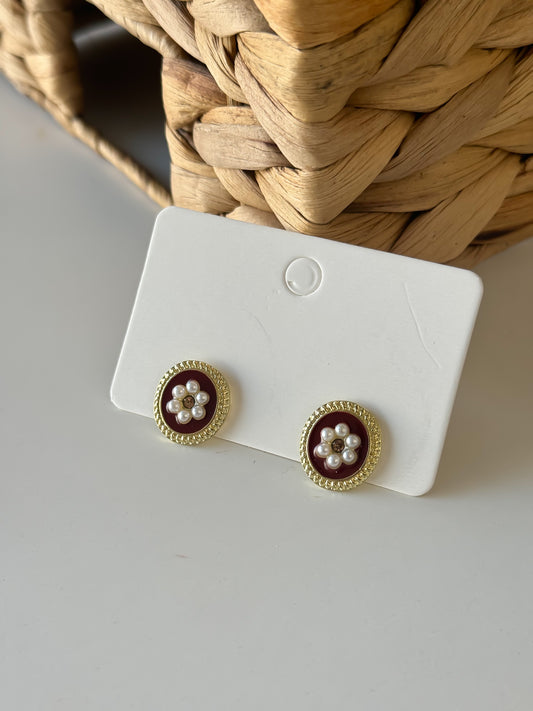 Vintage Pearl Blossom Earrings