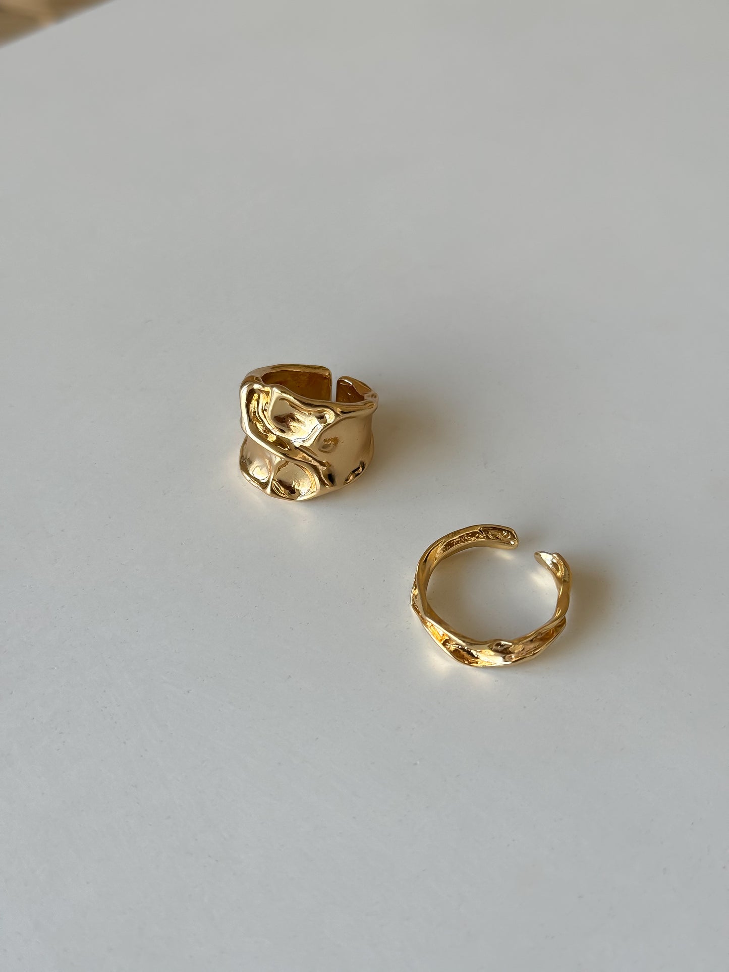 Two Pcs Set Rings Gold