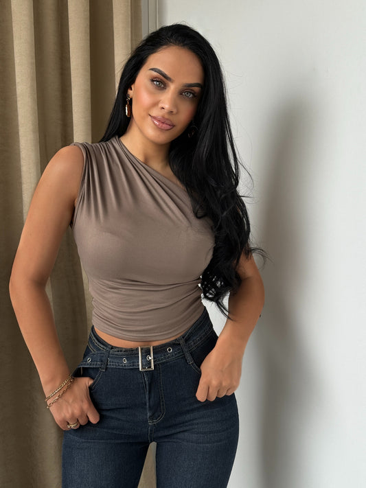 Chic One-Shoulder Top 4-Color